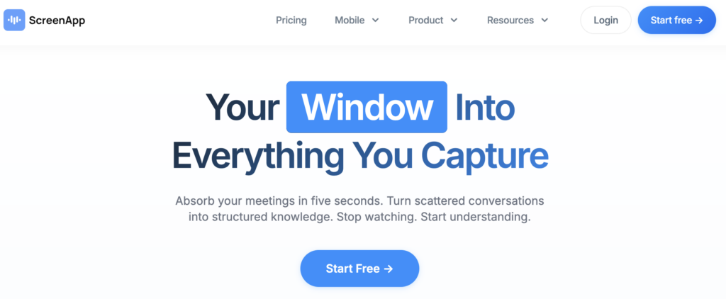 screenapp dashboard
